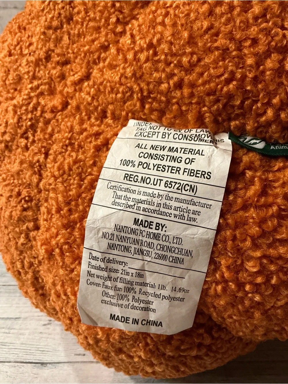 HUMANE SOCIETY 21x18 peek a boo halloween dog pillow